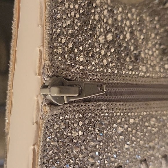 Steve Madden Blingy Valency Rhinestone Stilletto Heel Zip and Lace-Up Booties - Picture 15 of 16